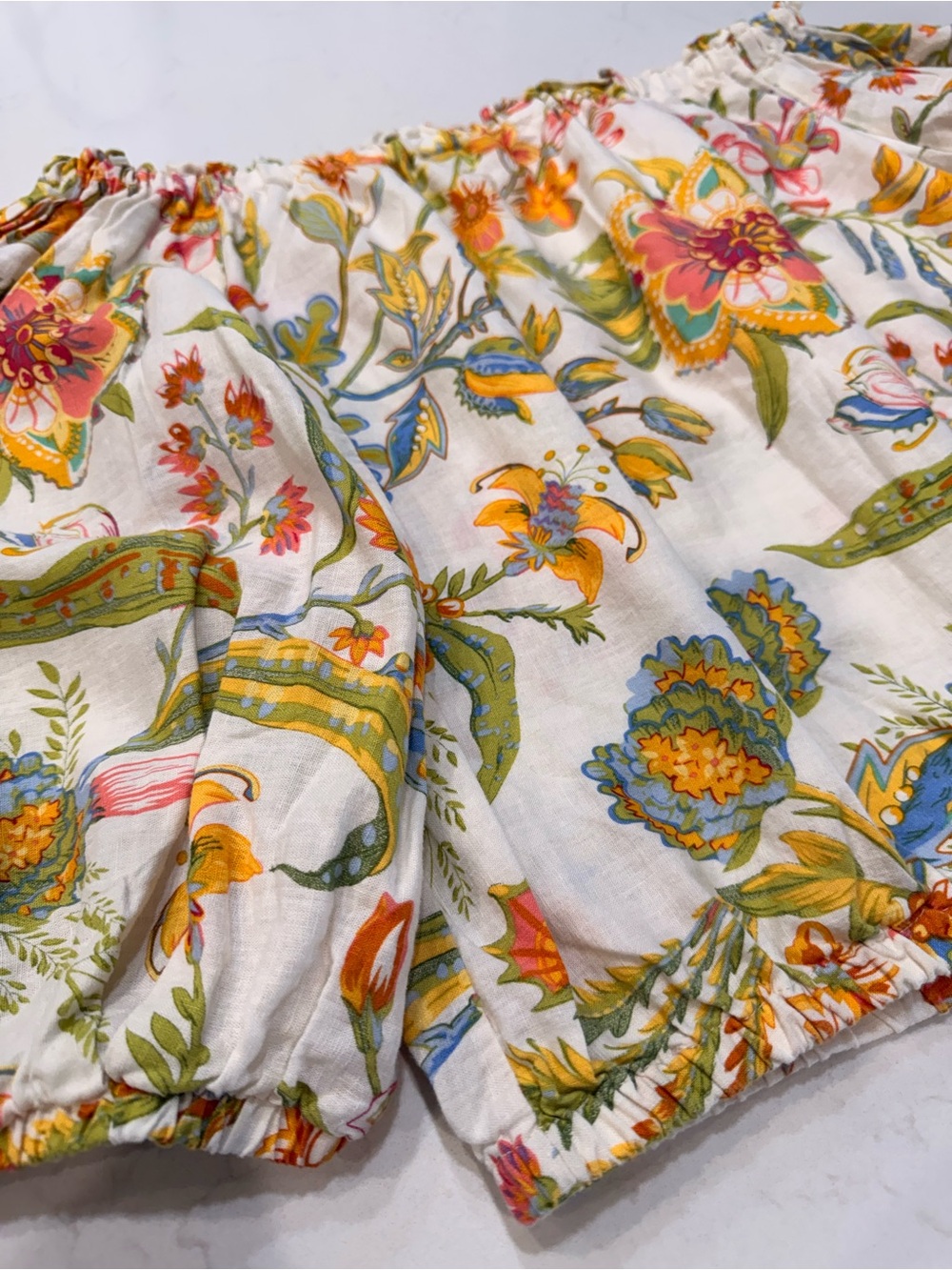EUC – Rachel Zoe Floral Off Shoulder Balloon Sleeve Blouse – Medium - Picture 4 of 9